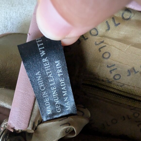 Jennifer Lopez Pink and Gold Circle Accent Bag - Picture 10 of 12